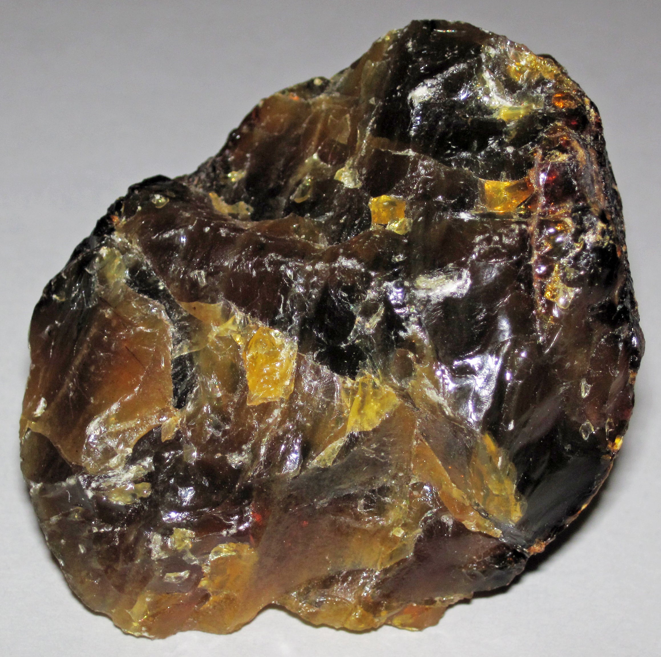 Real photo of raw amber stone